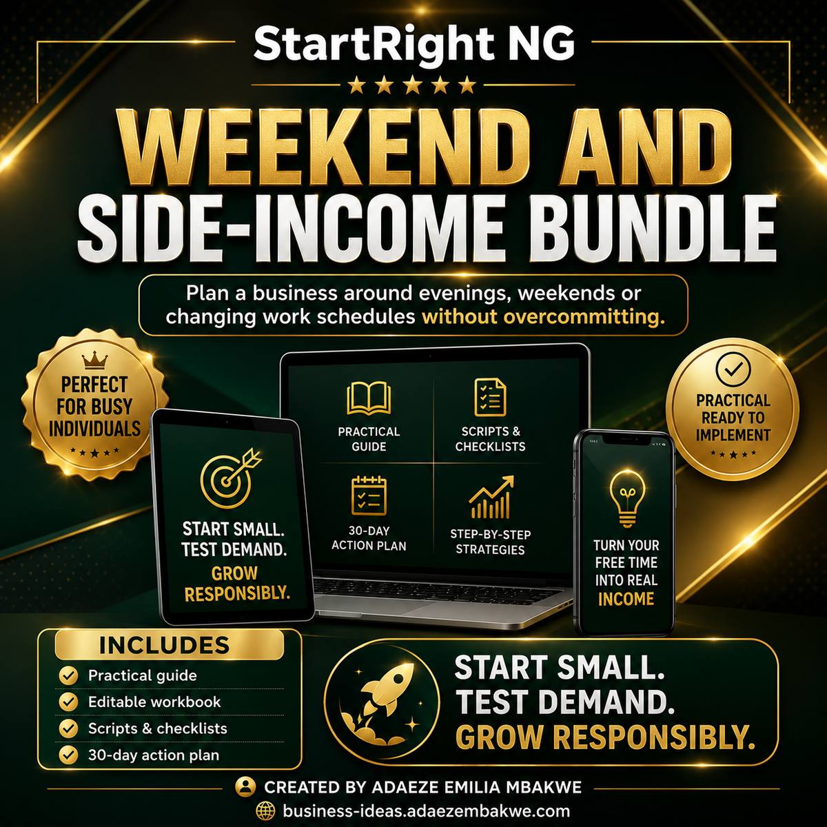 Buy Weekend and Side-Income Bundle by StartRight NG on Selar | selar
